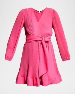 Liv Pleated Fit-&-Flare Dress