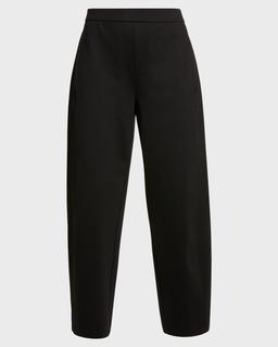 Pleated Ponte Lantern Ankle Pants