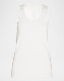 Dry Stretch Cotton Ribbed Tank Top