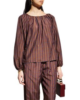 Dotted Windowpane Printed Ankle Pants