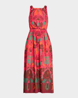Colomba Sleeveless Open Tie-Back Maxi Dress