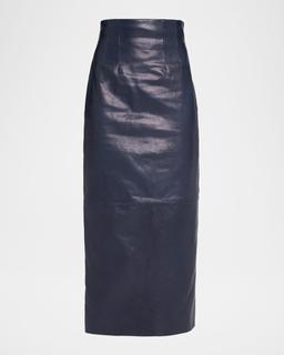Loxley Leather Pencil Maxi Skirt
