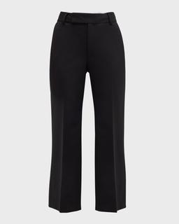 Marlene Tropical Wool Kick-Flare Pants