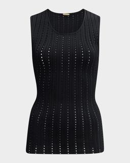 Pointelle Knit Tank Top