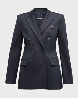 Double-Breasted Couture Cotton Blazer