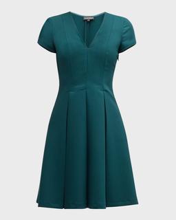 Emma Pleated A-Line Mini Dress