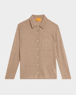 Showtime Cashmere Collared Button-Front Shirt