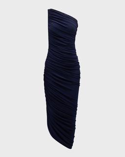 Diana Shirred One-Shoulder Gown