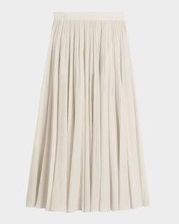 Crinkled Plisse Maxi Skirt