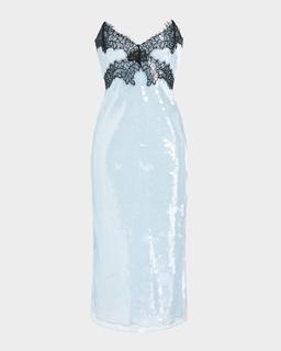 Ellen Strapless Sequin Midi Dress