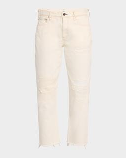 Relaxed Tapered Patchwork Jeans