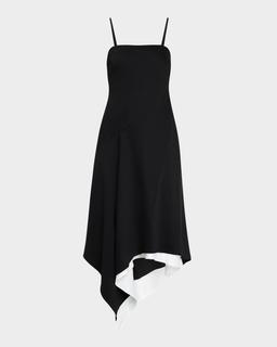 Scarf Hem Midi Dress