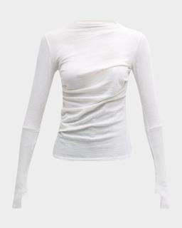 Cashmere Twist Long-Sleeve Top