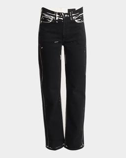 Ryman Printed Straight Leg Jeans