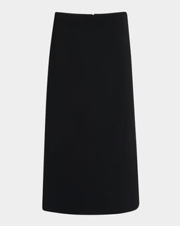 Illusion Draped Midi Skirt