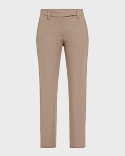 Cotton Slim-Fit Cropped Pants