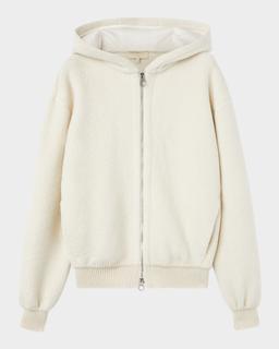 Cocooning Ottoman Cashmere Hooded Zip Jacket