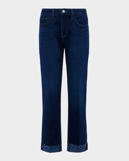 Maribel High-Rise Straight Cuffed Jeans