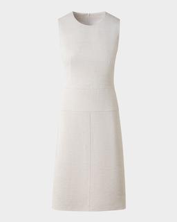 Sleeveless Paneled Double-Face Linen Dress
