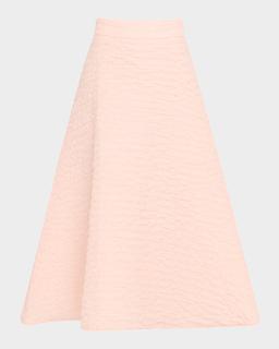 Bubble 3D Organza A-Line Midi Skirt
