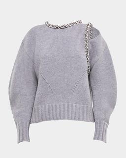 Monroe Embellished Wool-Cashmere Sweater