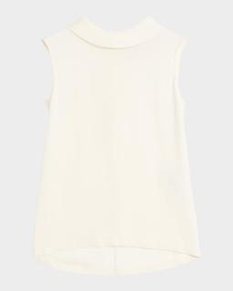 Rounded Funnel Neck Top