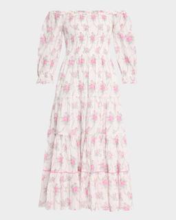 Rigby Cotton Floral Midi Dress