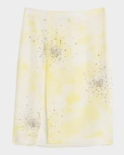 Embellished Tie-Dye Skirt