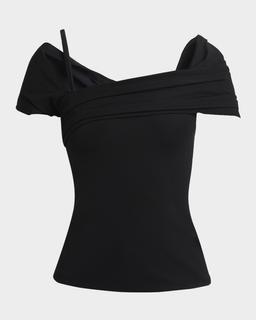 Off-the-Shoulder Stretch Blouse