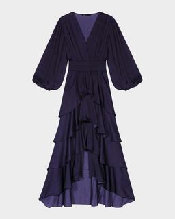 Ruffinella Ruffled Midi Dress