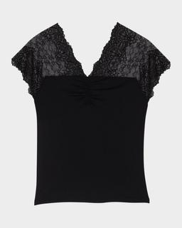 Liliona Lingerie-Style Jersey Top