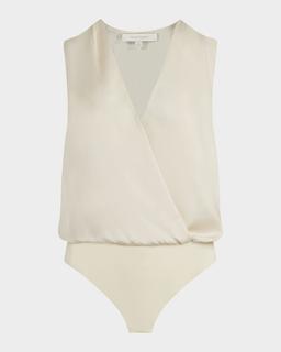 The Sleeveless Date Satin Bodysuit