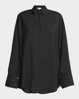 Wool Button Down Blouse