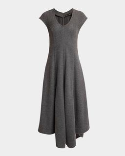 Delilah Wool Jersey Midi Dress