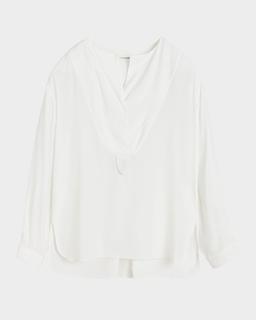 Fayette Yoked High-Low Blouse