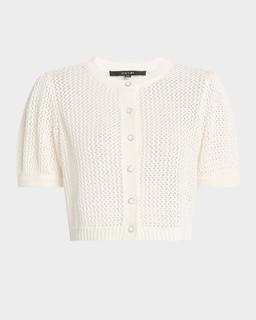 Samantha Crochet Cropped Cardigan