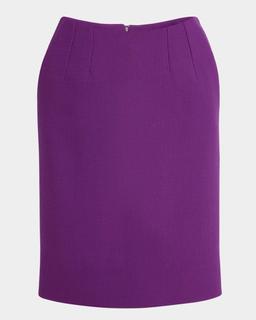 Lana Crepe Pencil Skirt