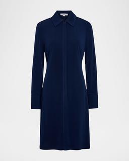 Long-Sleeve Polo Shirtdress
