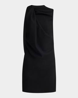 Sleeveless Twist-Neck Mini Dress