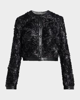 Heavy Petals Vegan Leather Jacket