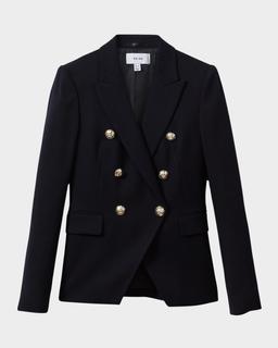 Tally Double-Breasted Textured Jacket