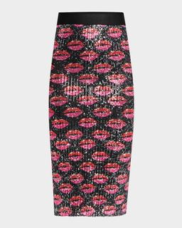 Liza Kiss Kiss Sequined Skirt