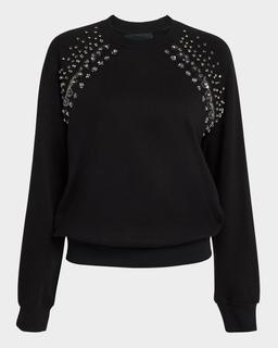 Posh Embellished Pullover Sweatshirt