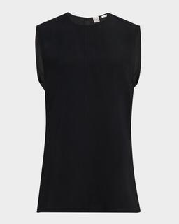 Sleeveless Woven Stripe Top