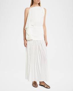 Alyssa Twisted Drape Matte Viscose Crepe Top