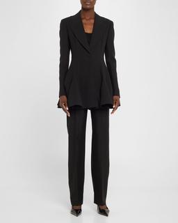 Saint Marks Straight Wool-Silk Pants