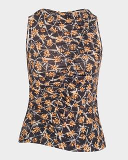 Medea Asymmetric Shirred Top