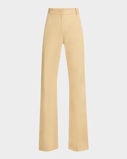 Effy Wide Leg Compact Cotton Pants