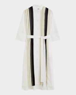 Mederic Striped Cotton Poplin Midi Shirtdress
