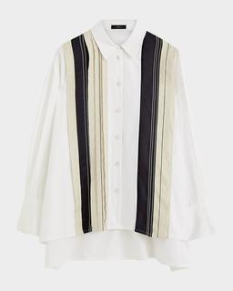 Bacar Striped Cotton Poplin Blouse